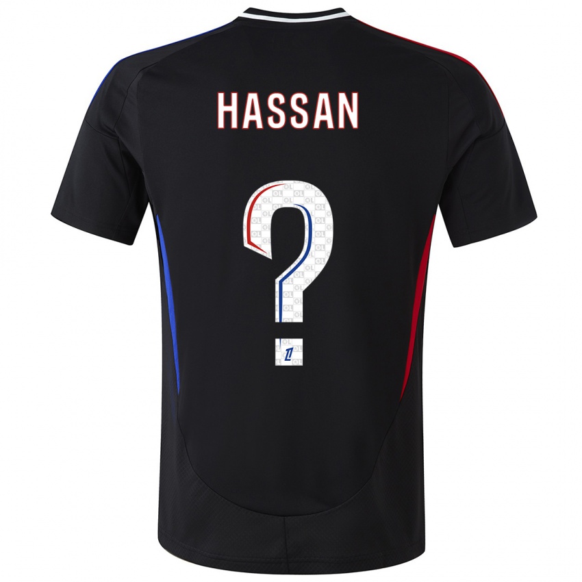 Kinderen Ali Hassan #0 Zwart Uitshirt Uittenue 2024/25 T-Shirt