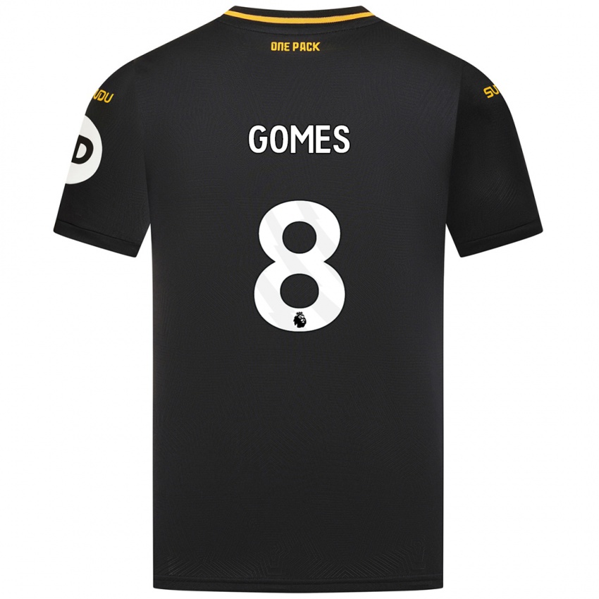 Kinderen Joao Gomes #8 Zwart Uitshirt Uittenue 2024/25 T-Shirt