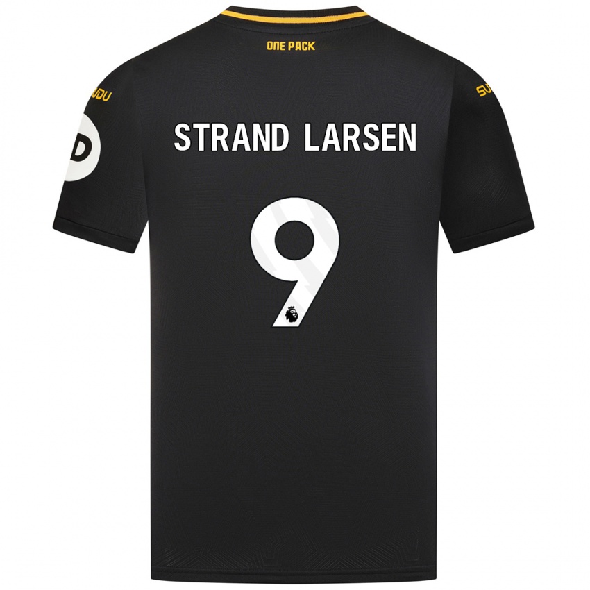 Kinderen Jørgen Strand Larsen #9 Zwart Uitshirt Uittenue 2024/25 T-Shirt