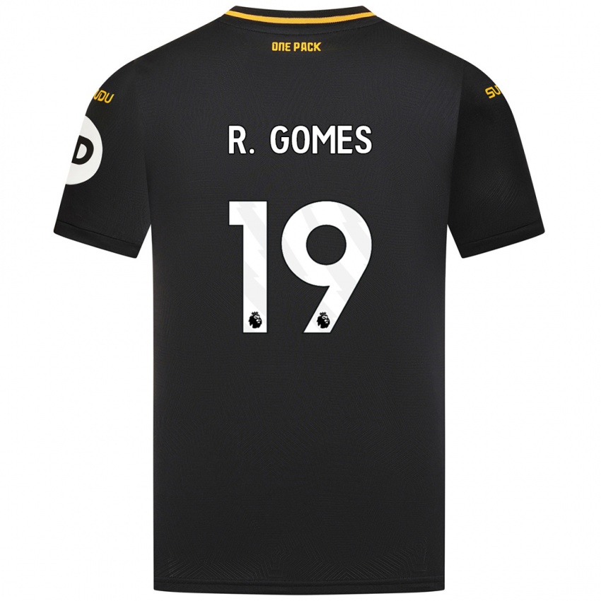 Kinderen Rodrigo Gomes #19 Zwart Uitshirt Uittenue 2024/25 T-Shirt