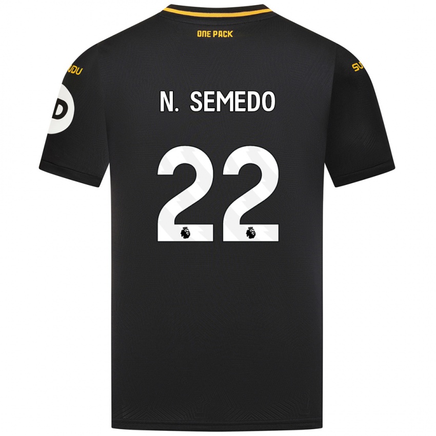 Kinderen Nelson Semedo #22 Zwart Uitshirt Uittenue 2024/25 T-Shirt