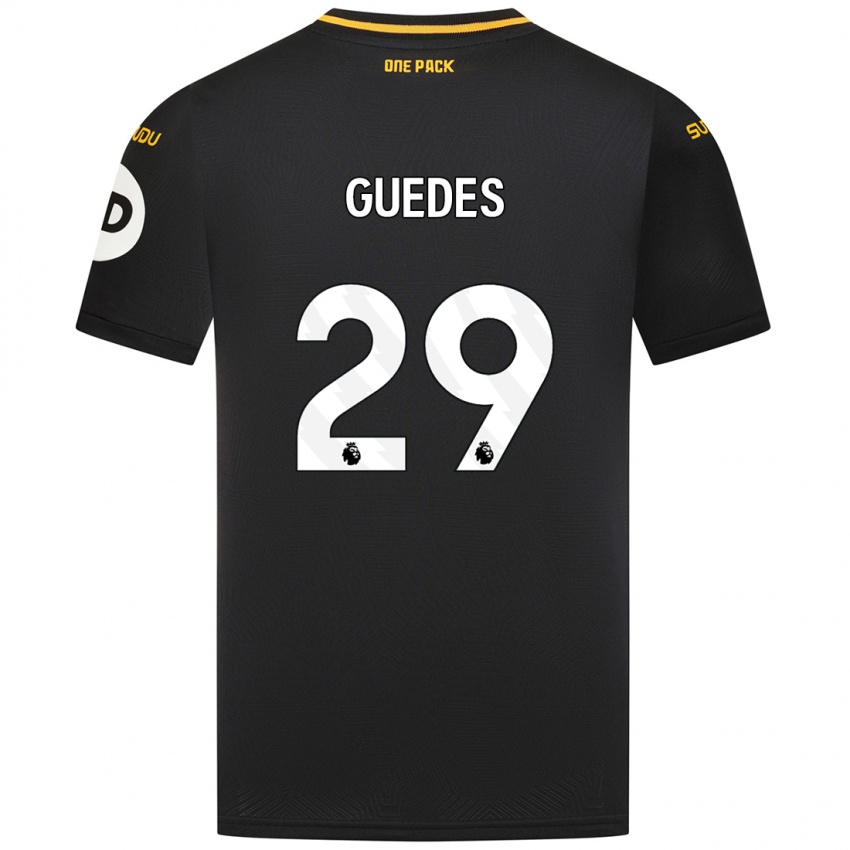 Kinderen Goncalo Guedes #29 Zwart Uitshirt Uittenue 2024/25 T-Shirt