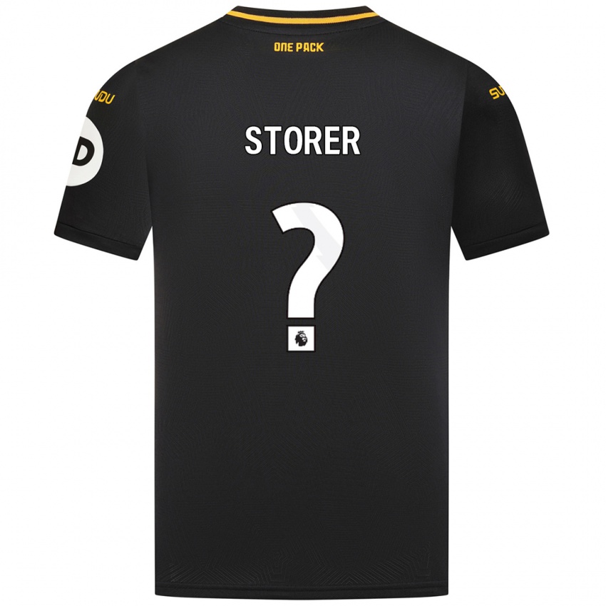 Kinderen James Storer #0 Zwart Uitshirt Uittenue 2024/25 T-Shirt