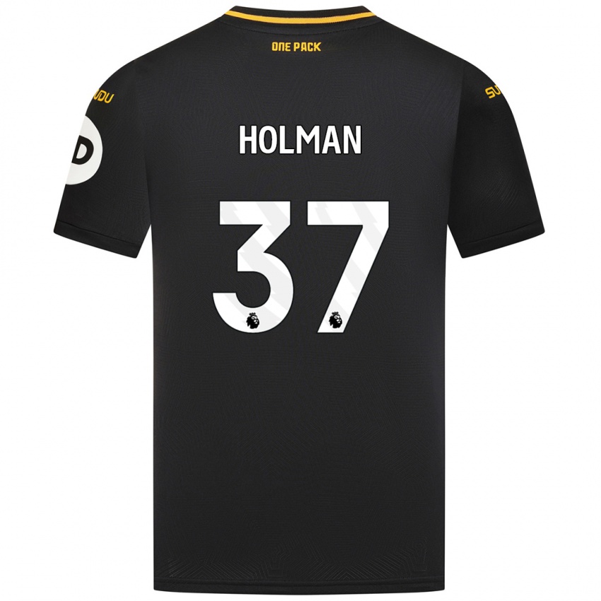 Kinderen Fletcher Holman #37 Zwart Uitshirt Uittenue 2024/25 T-Shirt