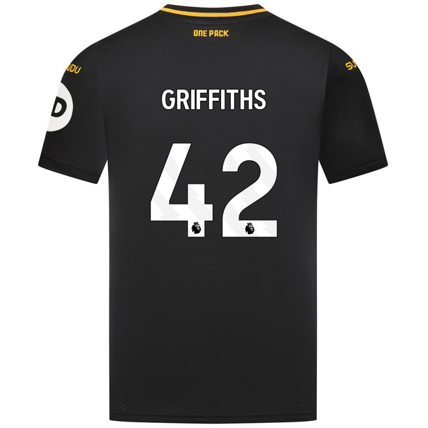 Kinderen Harvey Griffiths #42 Zwart Uitshirt Uittenue 2024/25 T-Shirt