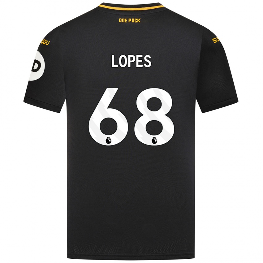 Kinderen Leo Lopes #68 Zwart Uitshirt Uittenue 2024/25 T-Shirt