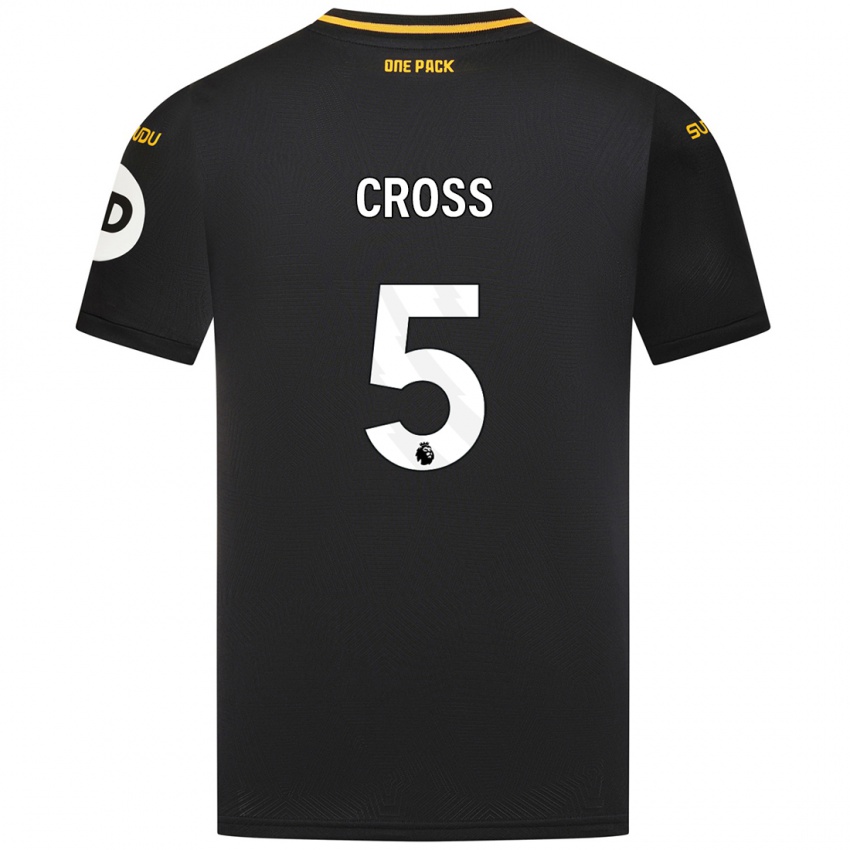 Kinderen Emma Cross #5 Zwart Uitshirt Uittenue 2024/25 T-Shirt