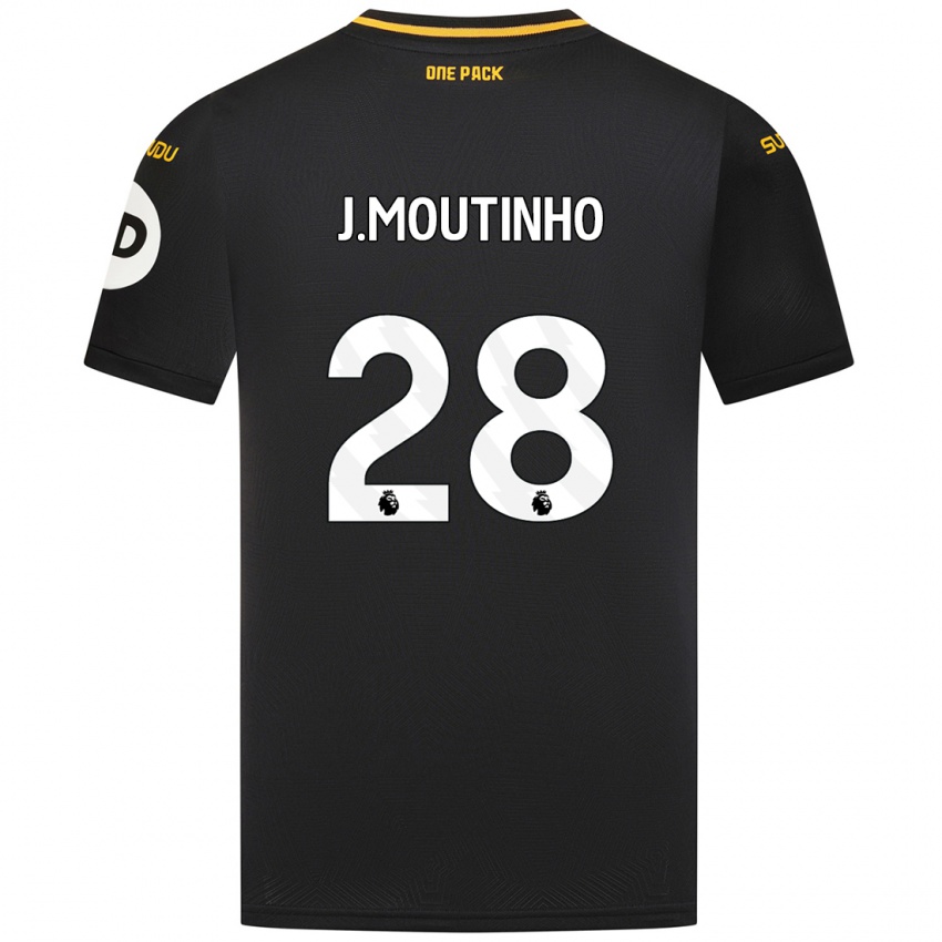 Kinderen Joao Moutinho #28 Zwart Uitshirt Uittenue 2024/25 T-Shirt