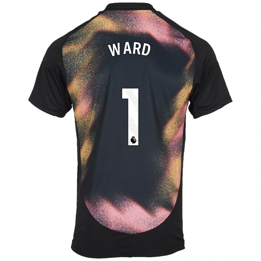 Kinderen Danny Ward #1 Zwart Wit Uitshirt Uittenue 2024/25 T-Shirt