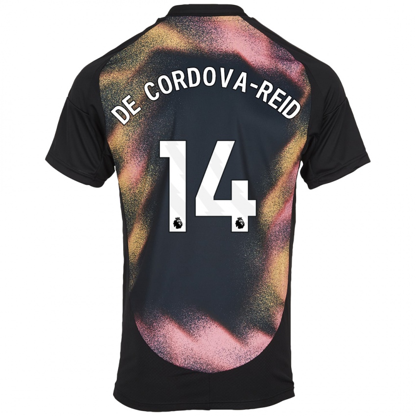 Kinderen Bobby De Cordova-Reid #14 Zwart Wit Uitshirt Uittenue 2024/25 T-Shirt