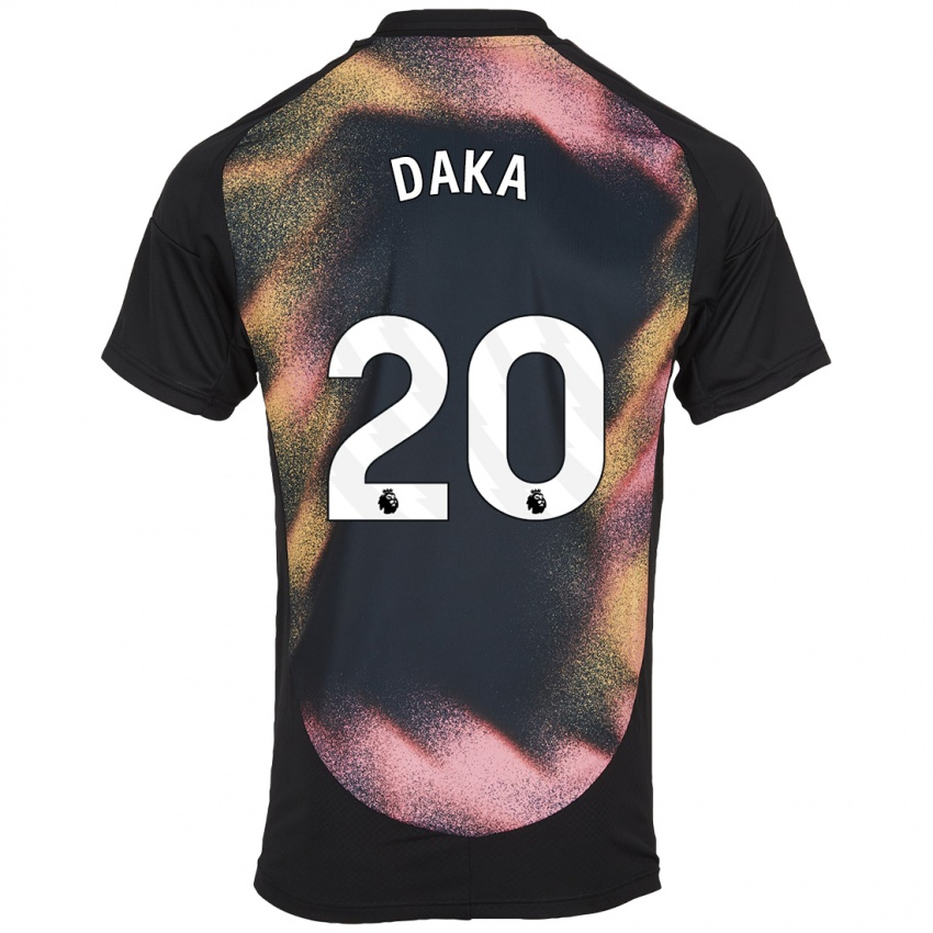 Kinderen Patson Daka #20 Zwart Wit Uitshirt Uittenue 2024/25 T-Shirt