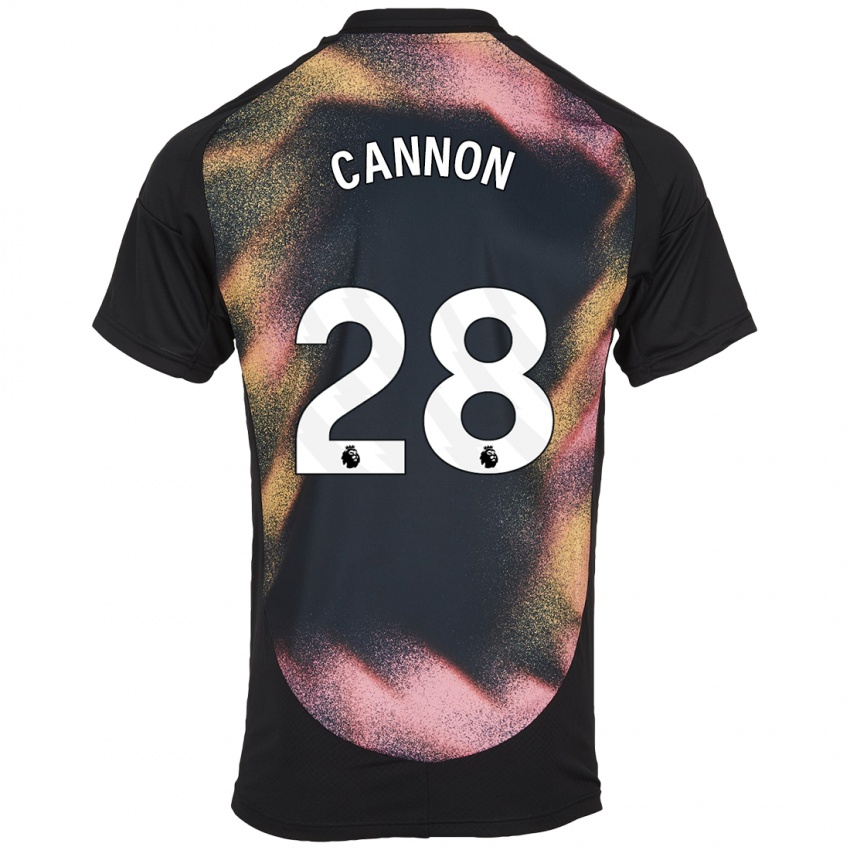 Kinderen Thomas Cannon #28 Zwart Wit Uitshirt Uittenue 2024/25 T-Shirt