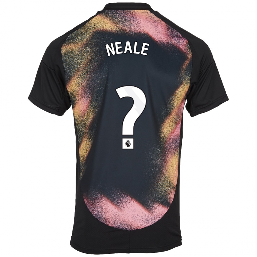 Kinderen Tommy Neale #0 Zwart Wit Uitshirt Uittenue 2024/25 T-Shirt