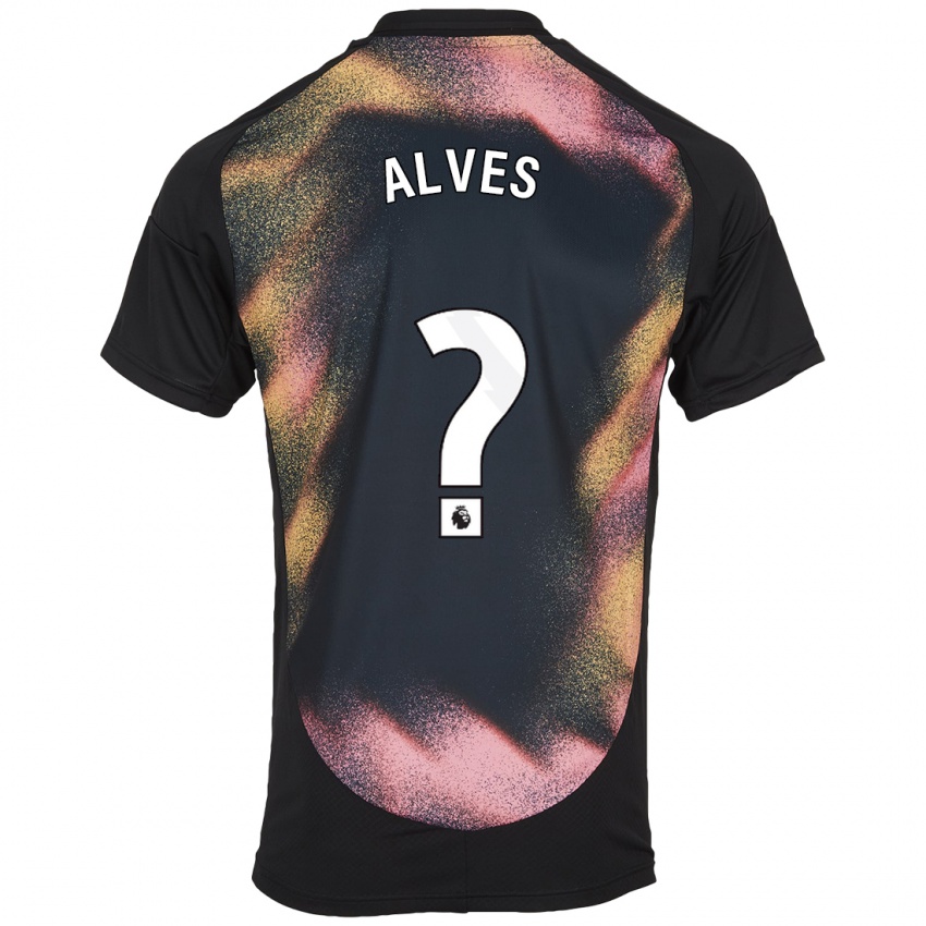 Kinderen Will Alves #0 Zwart Wit Uitshirt Uittenue 2024/25 T-Shirt