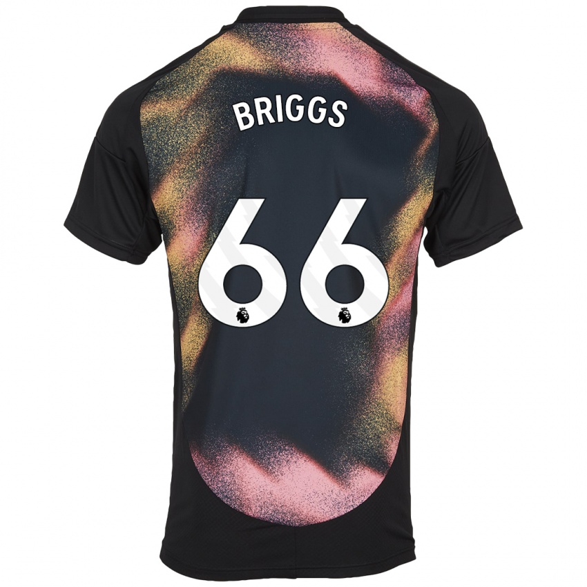 Kinderen Logan Briggs #66 Zwart Wit Uitshirt Uittenue 2024/25 T-Shirt