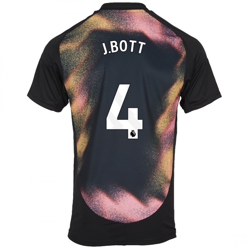 Kinderen C. J. Bott #4 Zwart Wit Uitshirt Uittenue 2024/25 T-Shirt