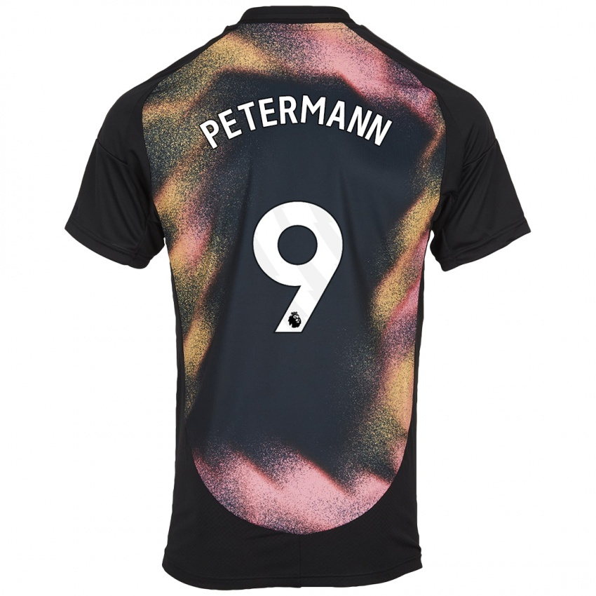 Kinderen Lena Petermann #9 Zwart Wit Uitshirt Uittenue 2024/25 T-Shirt