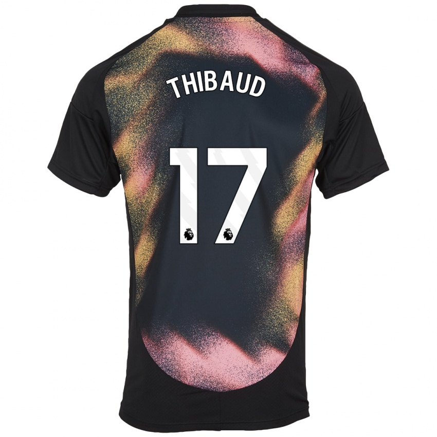 Kinderen Julie Thibaud #17 Zwart Wit Uitshirt Uittenue 2024/25 T-Shirt