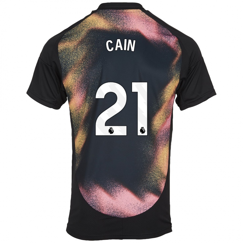 Kinderen Hannah Cain #21 Zwart Wit Uitshirt Uittenue 2024/25 T-Shirt