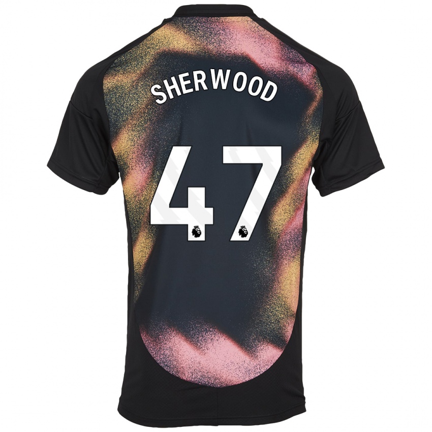 Kinderen Simone Sherwood #47 Zwart Wit Uitshirt Uittenue 2024/25 T-Shirt