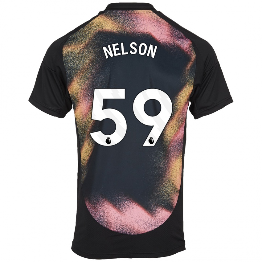 Kinderen Ronny Nelson #59 Zwart Wit Uitshirt Uittenue 2024/25 T-Shirt