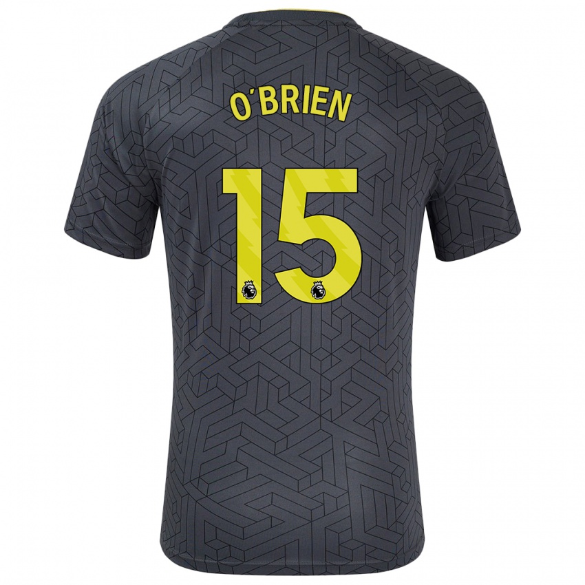 Kinderen Jake O'brien #15 Zwart Geel Uitshirt Uittenue 2024/25 T-Shirt