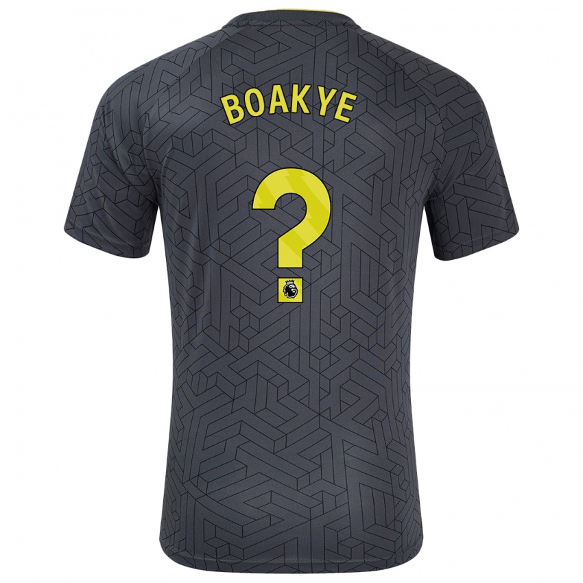 Kinderen Kingsford Boakye #0 Zwart Geel Uitshirt Uittenue 2024/25 T-Shirt