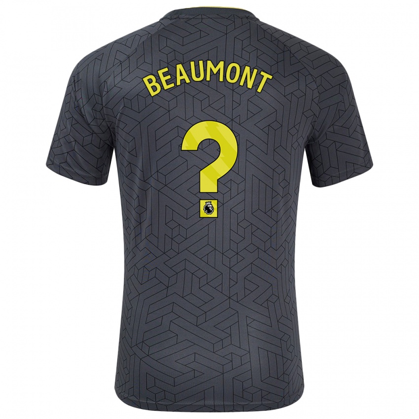 Kinderen Jacob Beaumont-Clark #0 Zwart Geel Uitshirt Uittenue 2024/25 T-Shirt