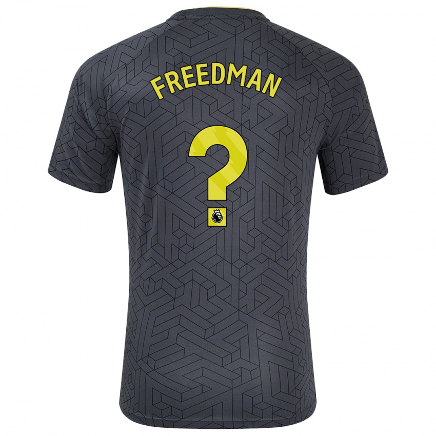 Kinderen Freddie Freedman #0 Zwart Geel Uitshirt Uittenue 2024/25 T-Shirt