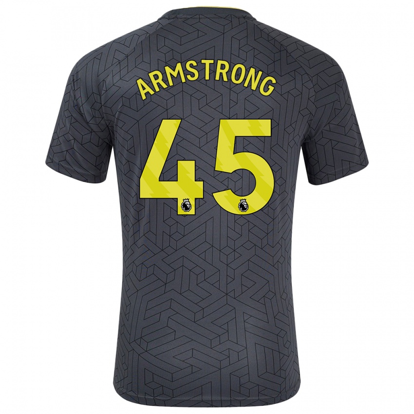 Kinderen Harrison Armstrong #45 Zwart Geel Uitshirt Uittenue 2024/25 T-Shirt