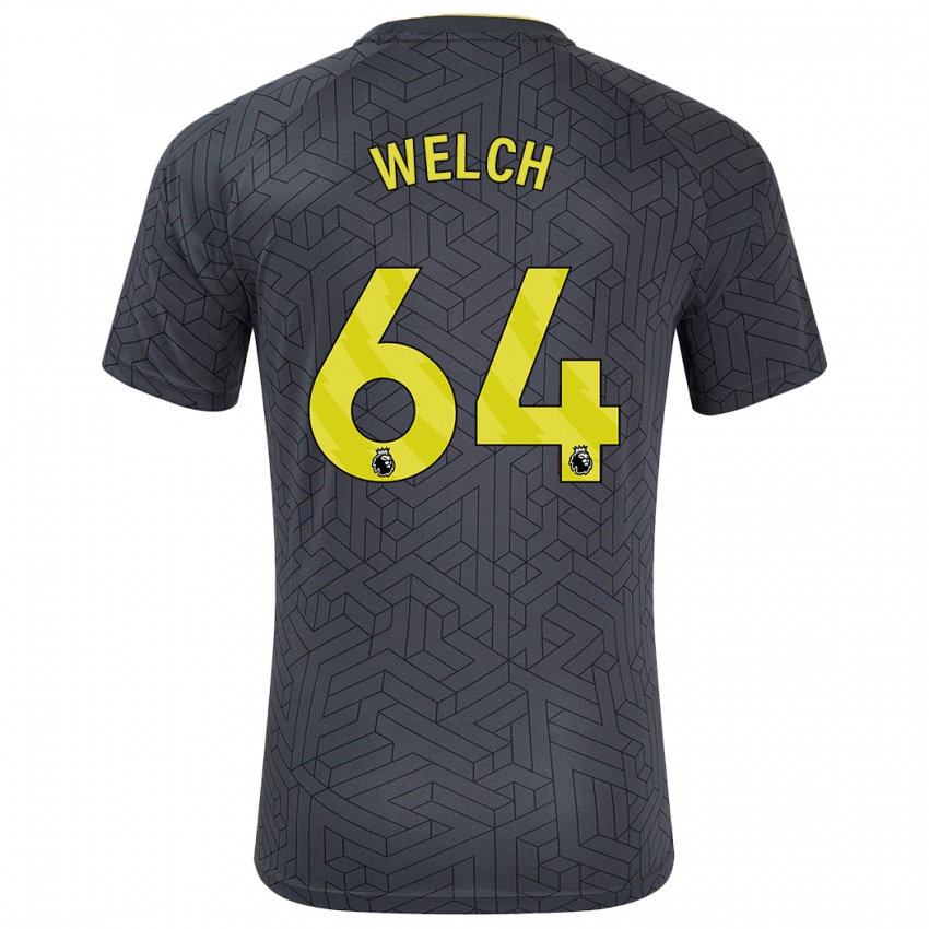 Kinderen Reece Welch #64 Zwart Geel Uitshirt Uittenue 2024/25 T-Shirt