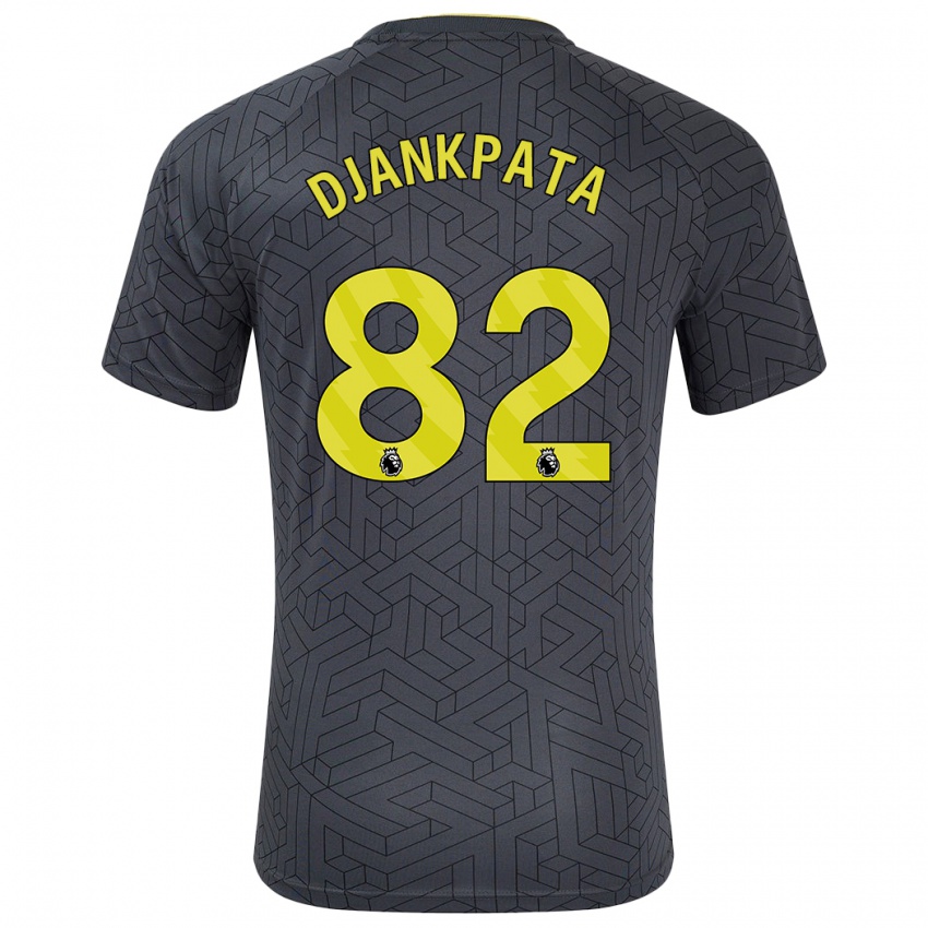 Kinderen Halid Djankpata #82 Zwart Geel Uitshirt Uittenue 2024/25 T-Shirt