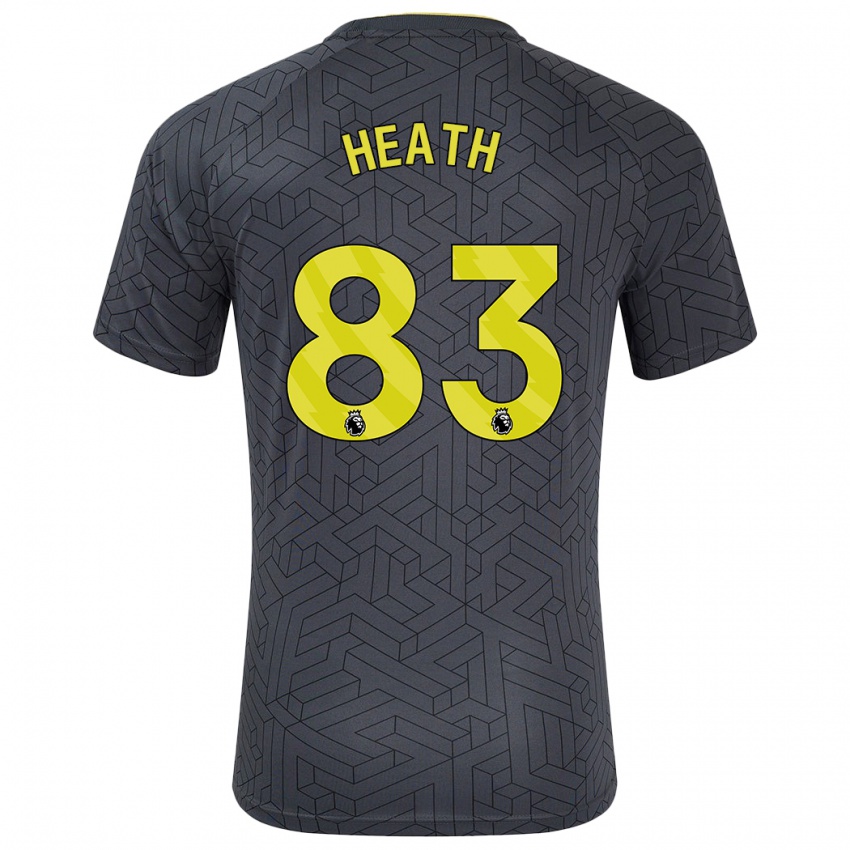 Kinderen Isaac Heath #83 Zwart Geel Uitshirt Uittenue 2024/25 T-Shirt