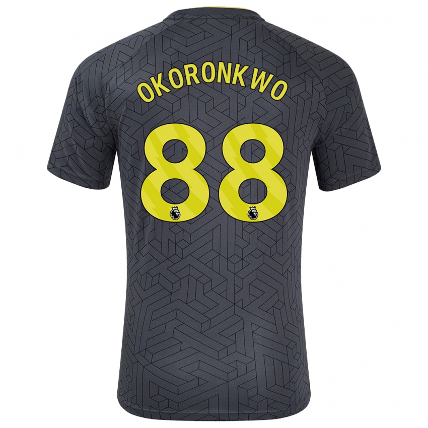 Kinderen Francis Okoronkwo #88 Zwart Geel Uitshirt Uittenue 2024/25 T-Shirt