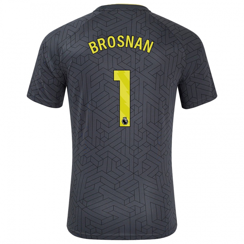 Kinderen Courtney Brosnan #1 Zwart Geel Uitshirt Uittenue 2024/25 T-Shirt