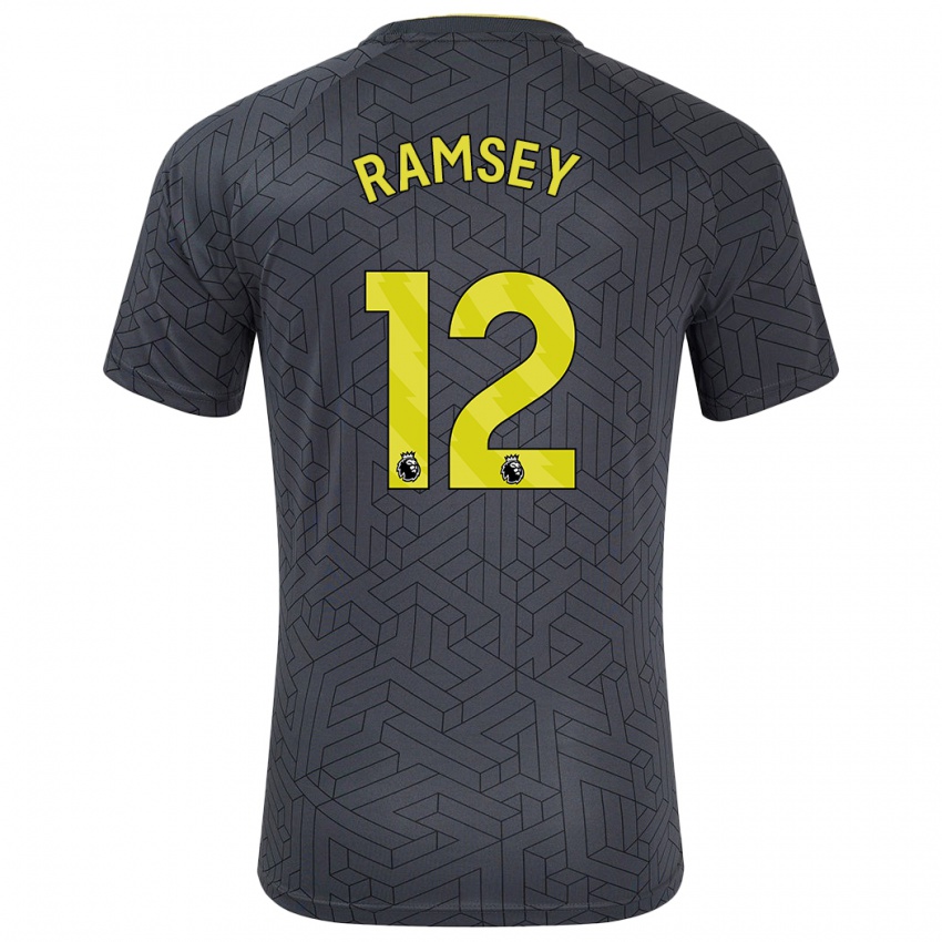 Kinderen Emily Ramsey #12 Zwart Geel Uitshirt Uittenue 2024/25 T-Shirt