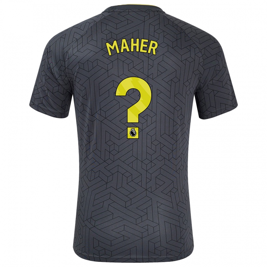 Kinderen Daniel Maher #0 Zwart Geel Uitshirt Uittenue 2024/25 T-Shirt