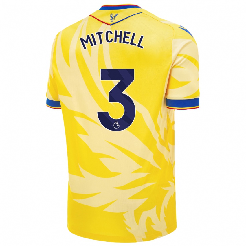 Kinderen Tyrick Mitchell #3 Geel Uitshirt Uittenue 2024/25 T-Shirt