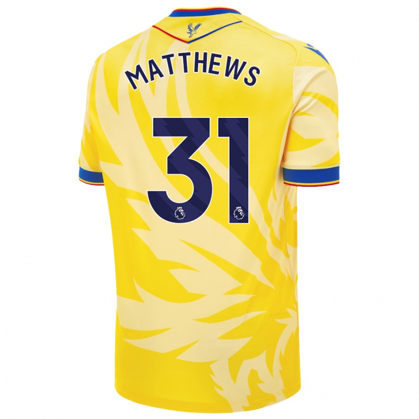 Kinderen Remi Matthews #31 Geel Uitshirt Uittenue 2024/25 T-Shirt