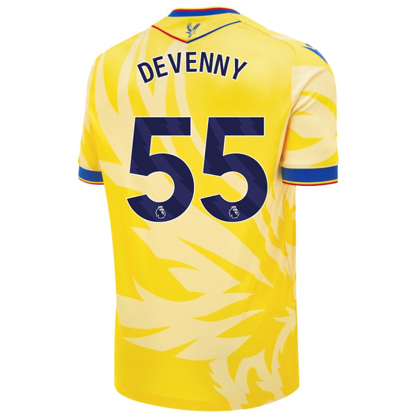 Kinderen Justin Devenny #55 Geel Uitshirt Uittenue 2024/25 T-Shirt