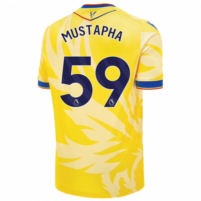 Kinderen Hindolo Mustapha #59 Geel Uitshirt Uittenue 2024/25 T-Shirt