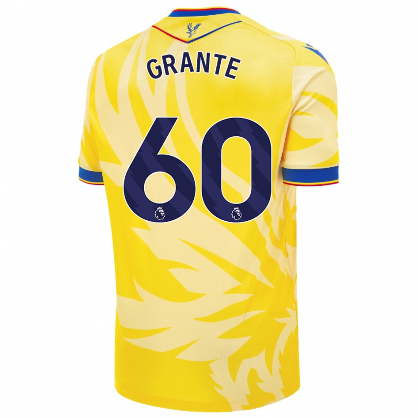 Kinderen Jake Grante #60 Geel Uitshirt Uittenue 2024/25 T-Shirt