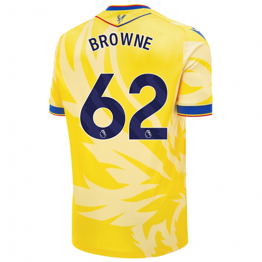 Kinderen Luke Browne #62 Geel Uitshirt Uittenue 2024/25 T-Shirt