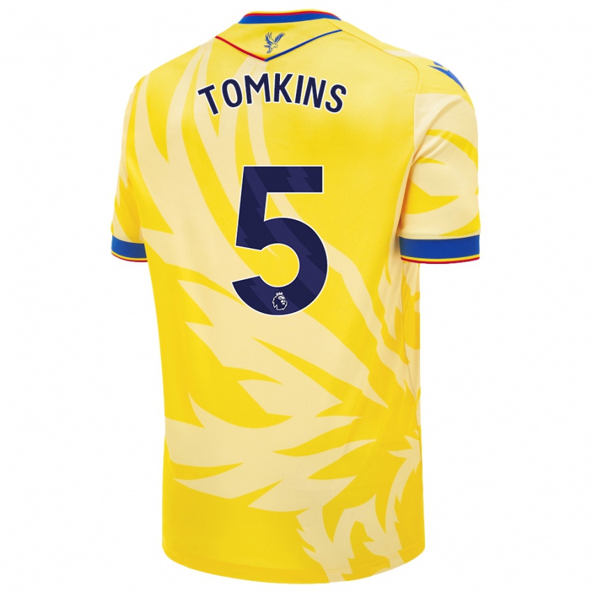 Kinderen James Tomkins #5 Geel Uitshirt Uittenue 2024/25 T-Shirt