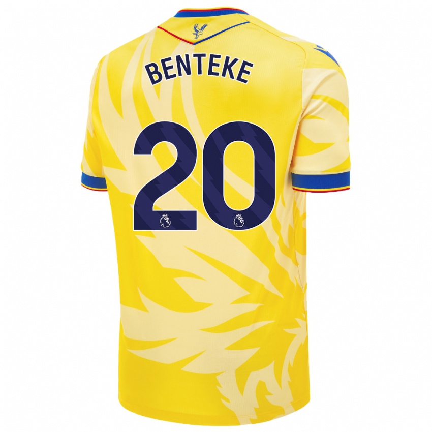 Kinderen Christian Benteke #20 Geel Uitshirt Uittenue 2024/25 T-Shirt