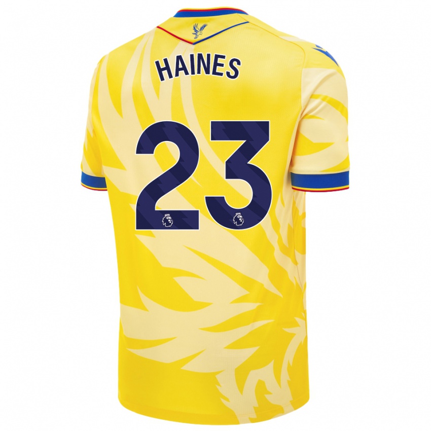 Kinderen Coral-Jade Haines #23 Geel Uitshirt Uittenue 2024/25 T-Shirt