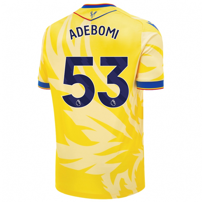 Kinderen Ademola Ola Adebomi #53 Geel Uitshirt Uittenue 2024/25 T-Shirt