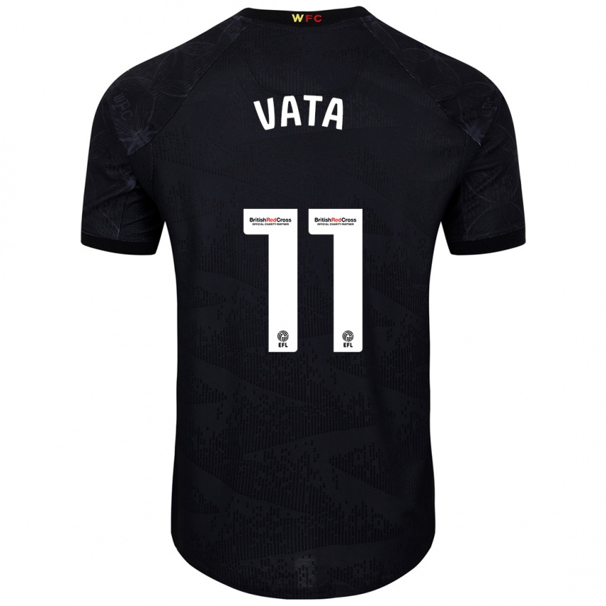 Kinderen Rocco Vata #11 Zwart Wit Uitshirt Uittenue 2024/25 T-Shirt