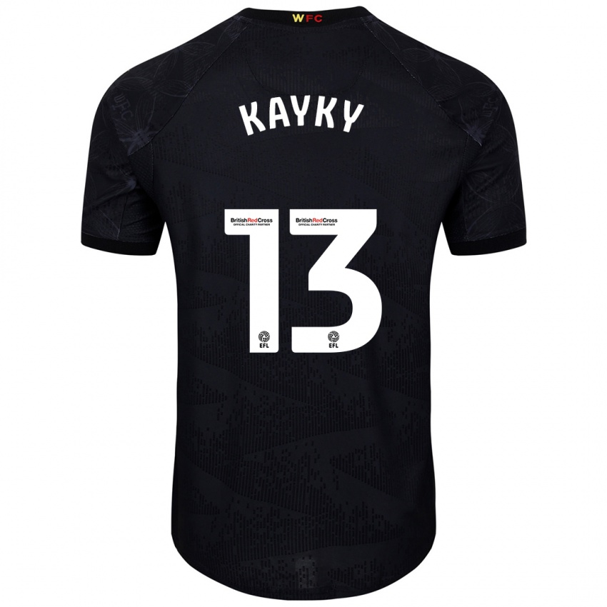 Kinderen Kayky Almeida #13 Zwart Wit Uitshirt Uittenue 2024/25 T-Shirt