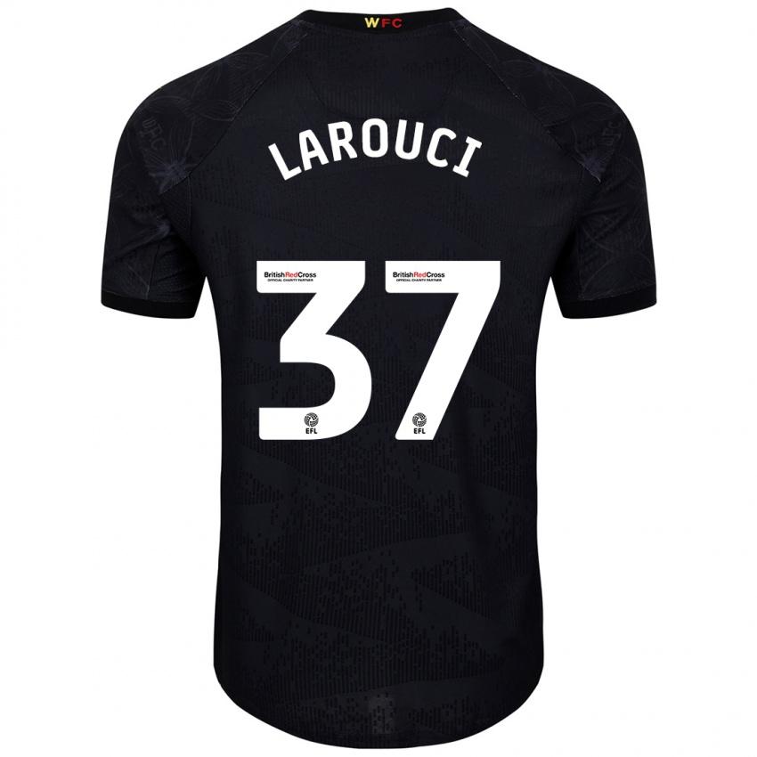 Kinderen Yasser Larouci #37 Zwart Wit Uitshirt Uittenue 2024/25 T-Shirt